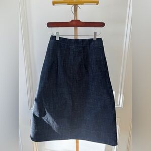 TOAST Ordinary Artistry Studio Denim Jean Skirt UK 6 US 2 A-Line Pleated Pockets